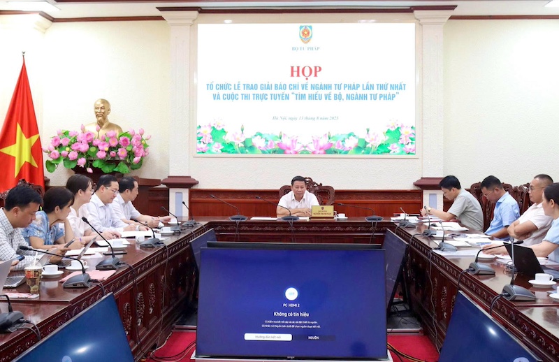 Ngày 21/8, trao Giải Báo chí toàn quốc về ngành Tư pháp lần thứ nhất